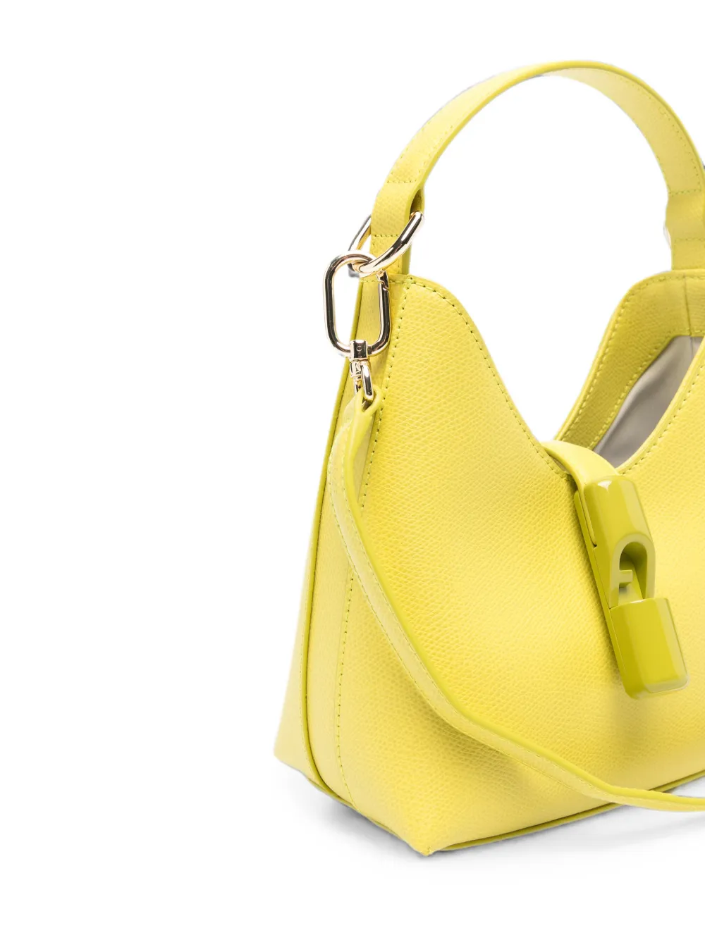 Furla Iride leren mini-shopper Geel