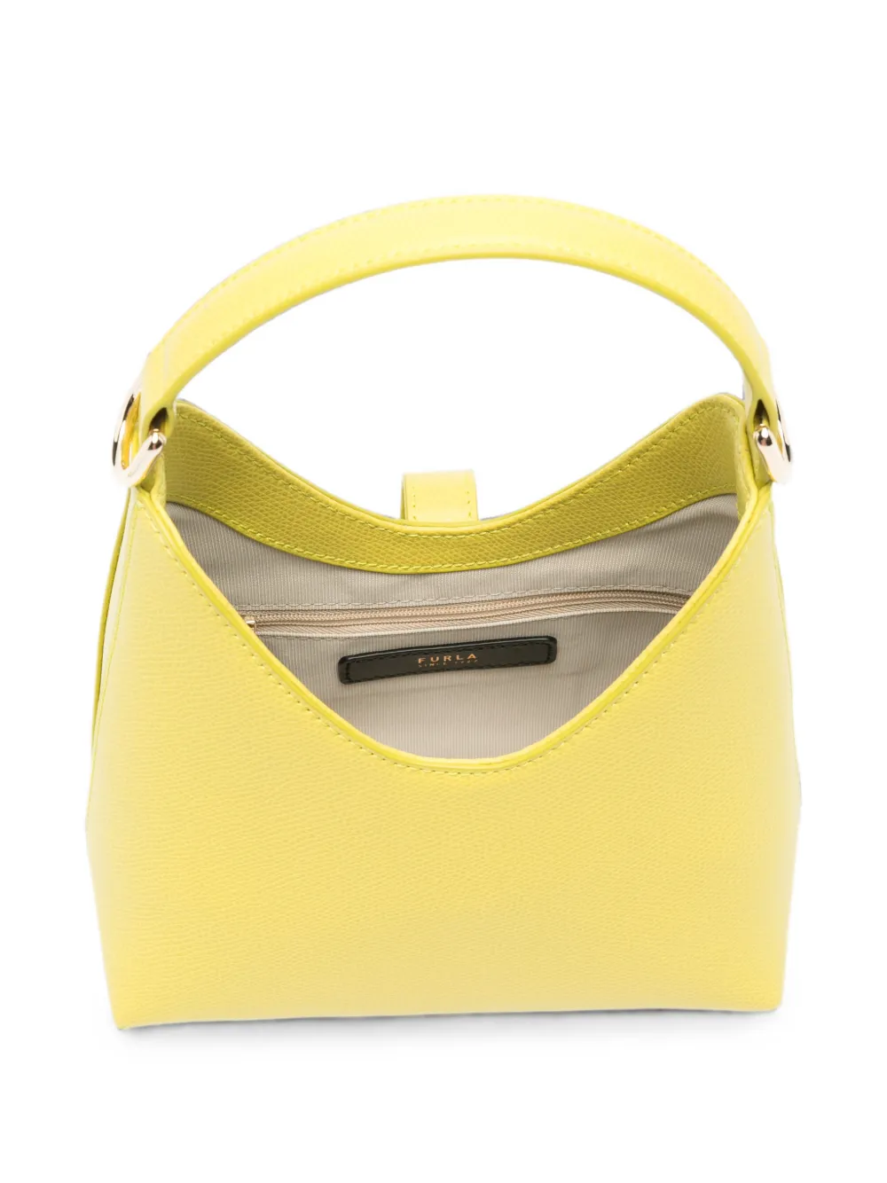 Furla Iride leren mini-shopper Geel