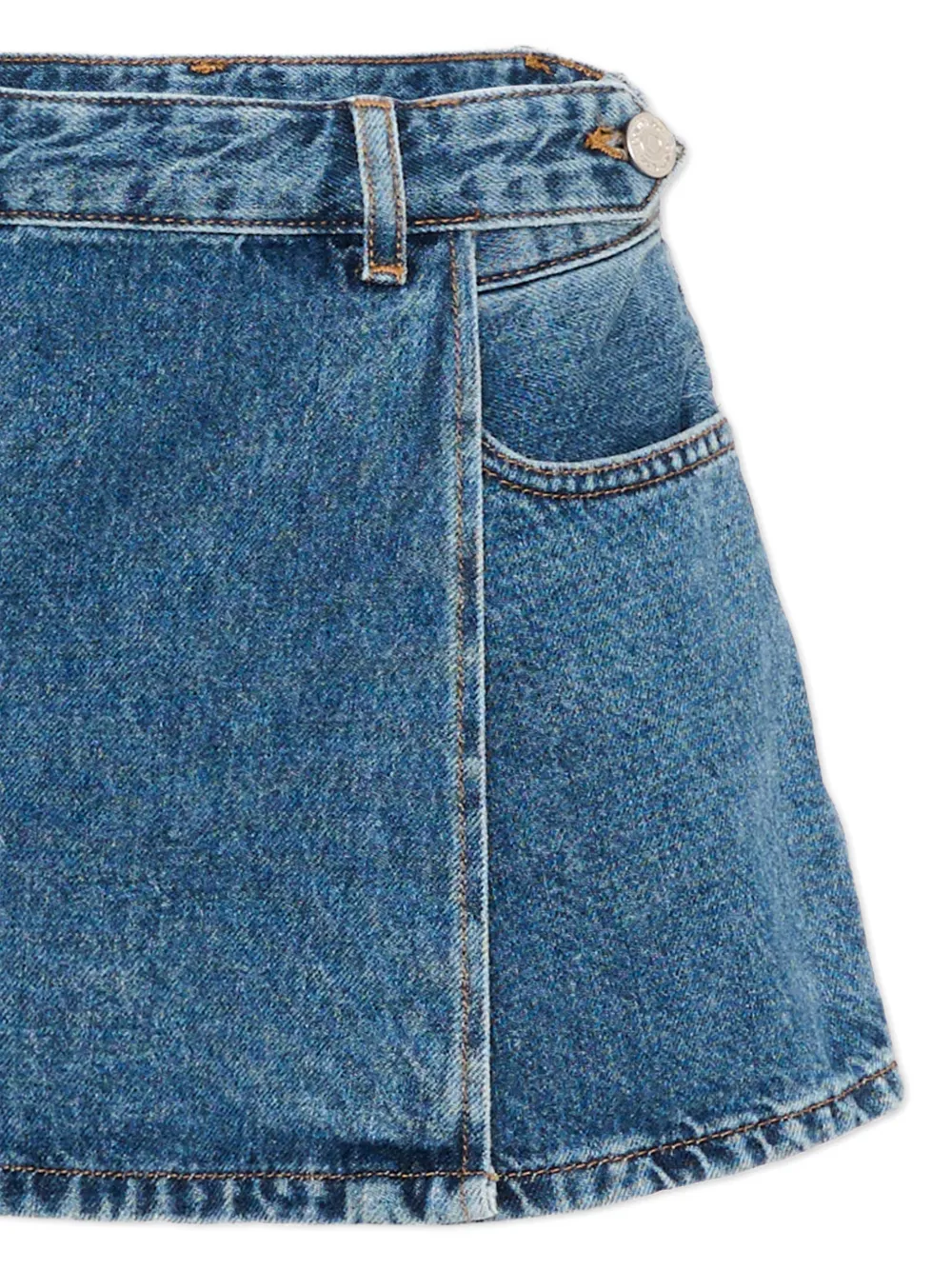 Calvin Klein Kids Spijkerskort met gewikkelde voorkant Blauw