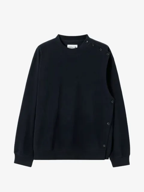 SOLID HOMME button-detail sweatshirt