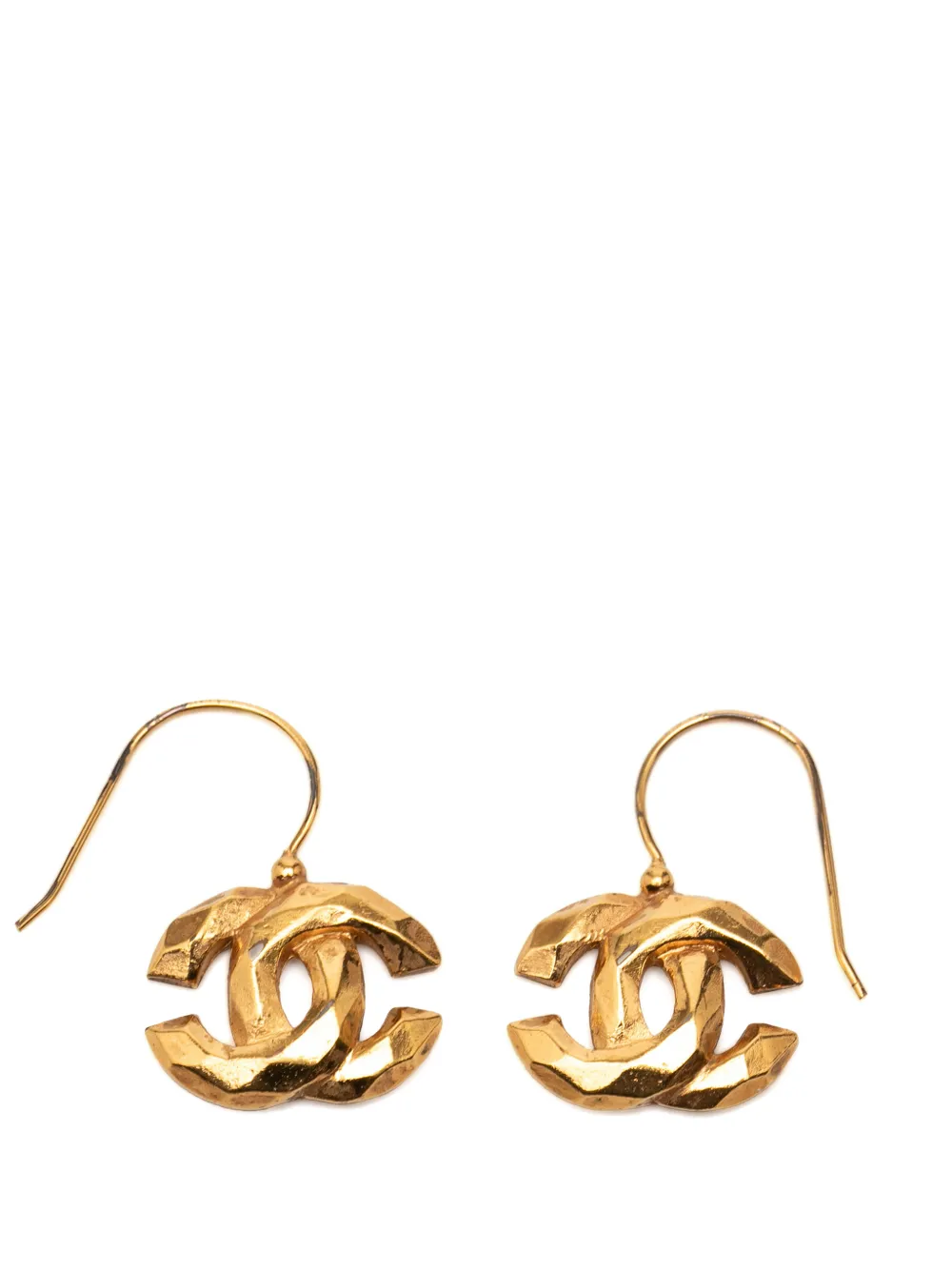 CHANEL Pre-Owned 1990-2010 CC Gold Plated Hook Earrings costume earrings - Oro