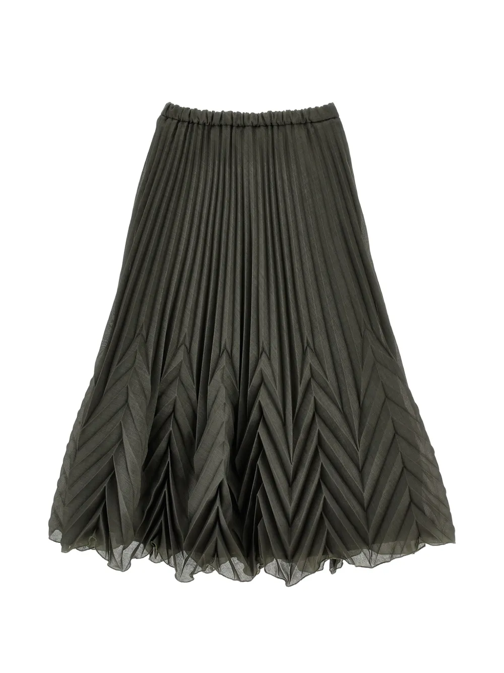 Er no Scervino Junior Plooirok met chevron streep Groen