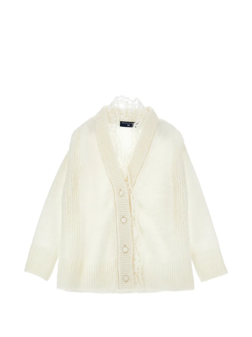 Ermanno Scervino Junior Cardigan con dettagli in pizzo - Toni neutri