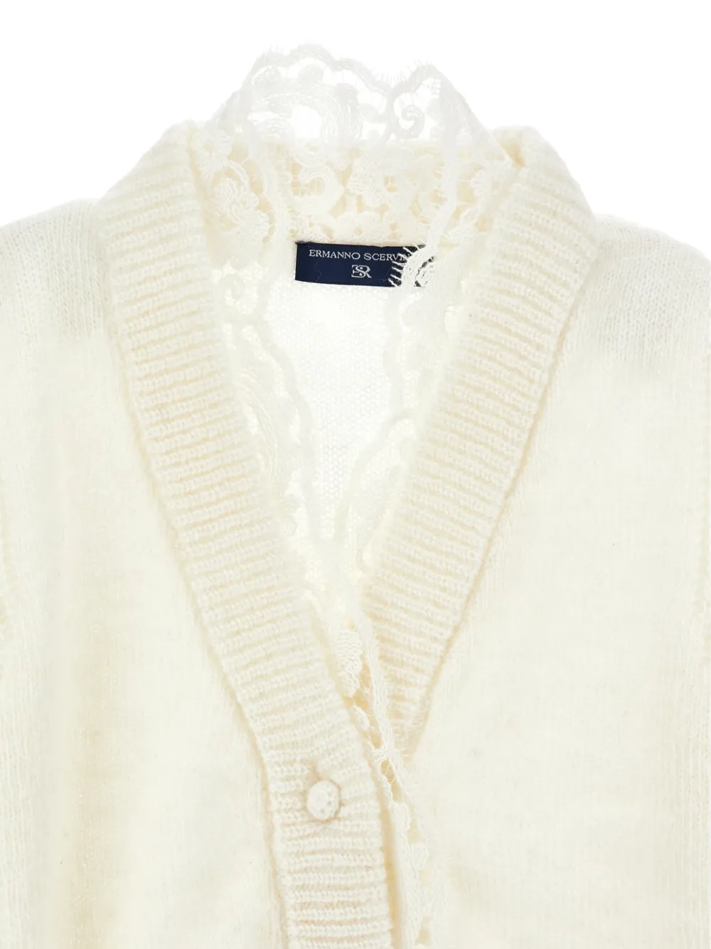 Ermanno Scervino Junior Vest met kanten afwerking Beige