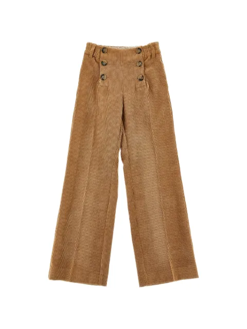 Ermanno Scervino Junior pantalones de pana con detalle de botones