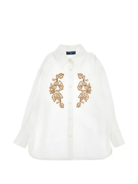 Ermanno Scervino Junior floral-embroidered shirt