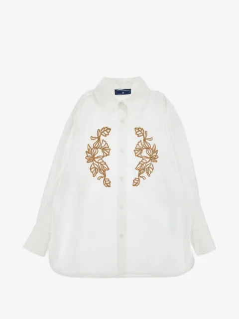 Ermanno Scervino Junior chemise à fleurs brodées