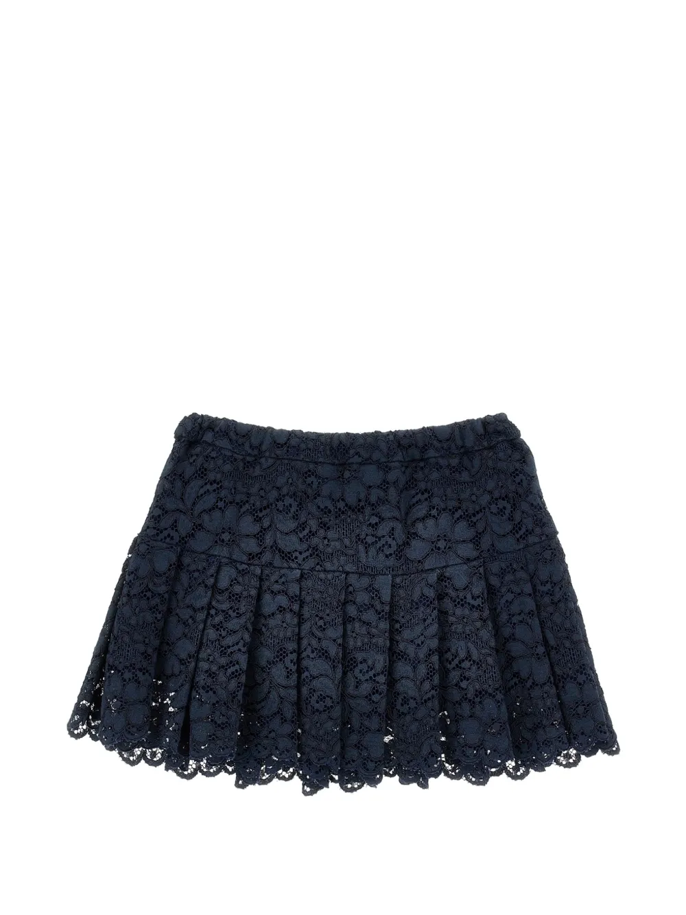 Ermanno Scervino Junior Plooirok met kant Blauw