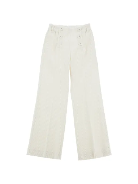 Ermanno Scervino Junior pantalones de pana con detalle de botones