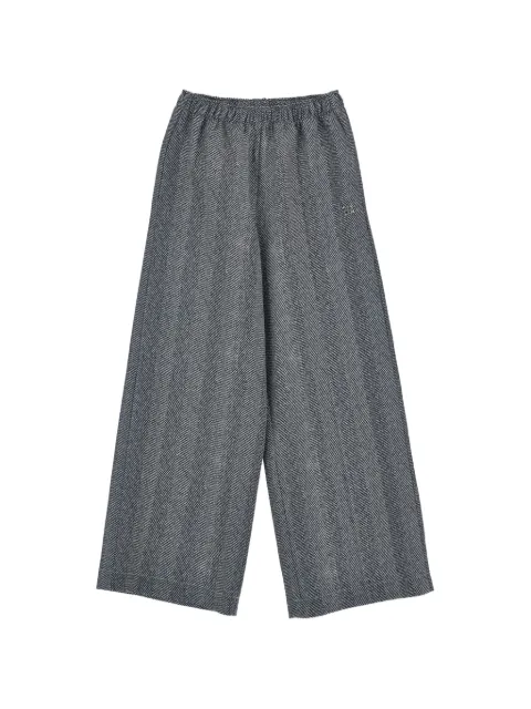 Ermanno Scervino Junior herringbone-pattern elasticated-waist trousers