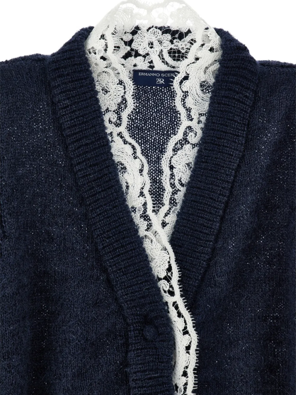 Ermanno Scervino Junior Vest met kanten afwerking Blauw
