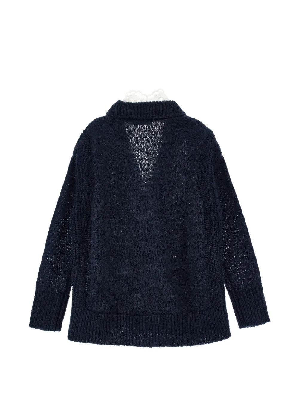 Ermanno Scervino Junior Vest met kanten afwerking Blauw