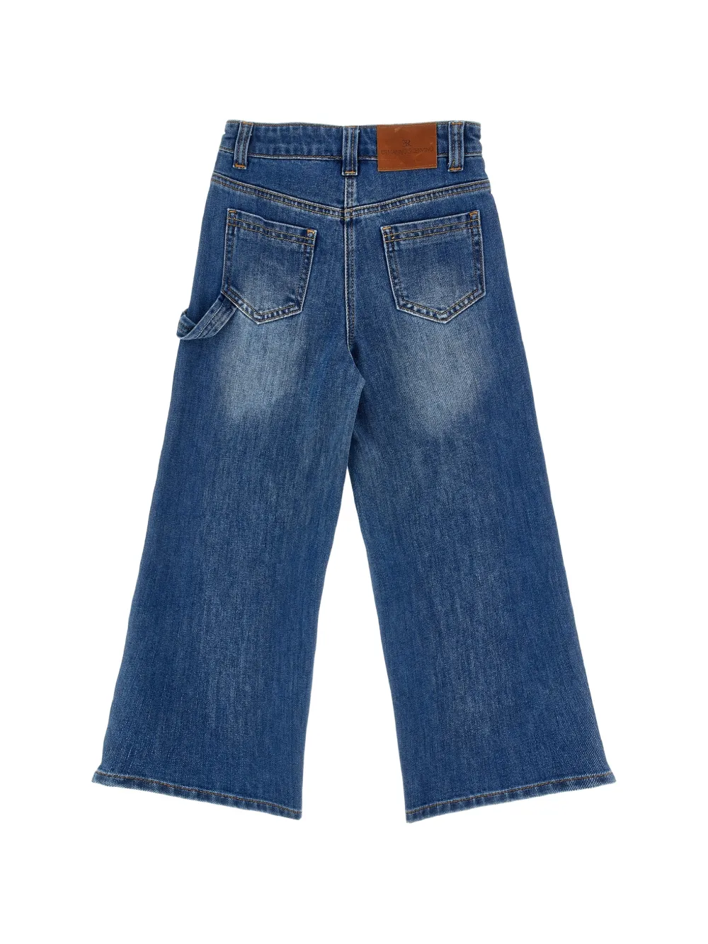 Ermanno Scervino Junior Jeans met wijde pijpen en hamerlus Blauw