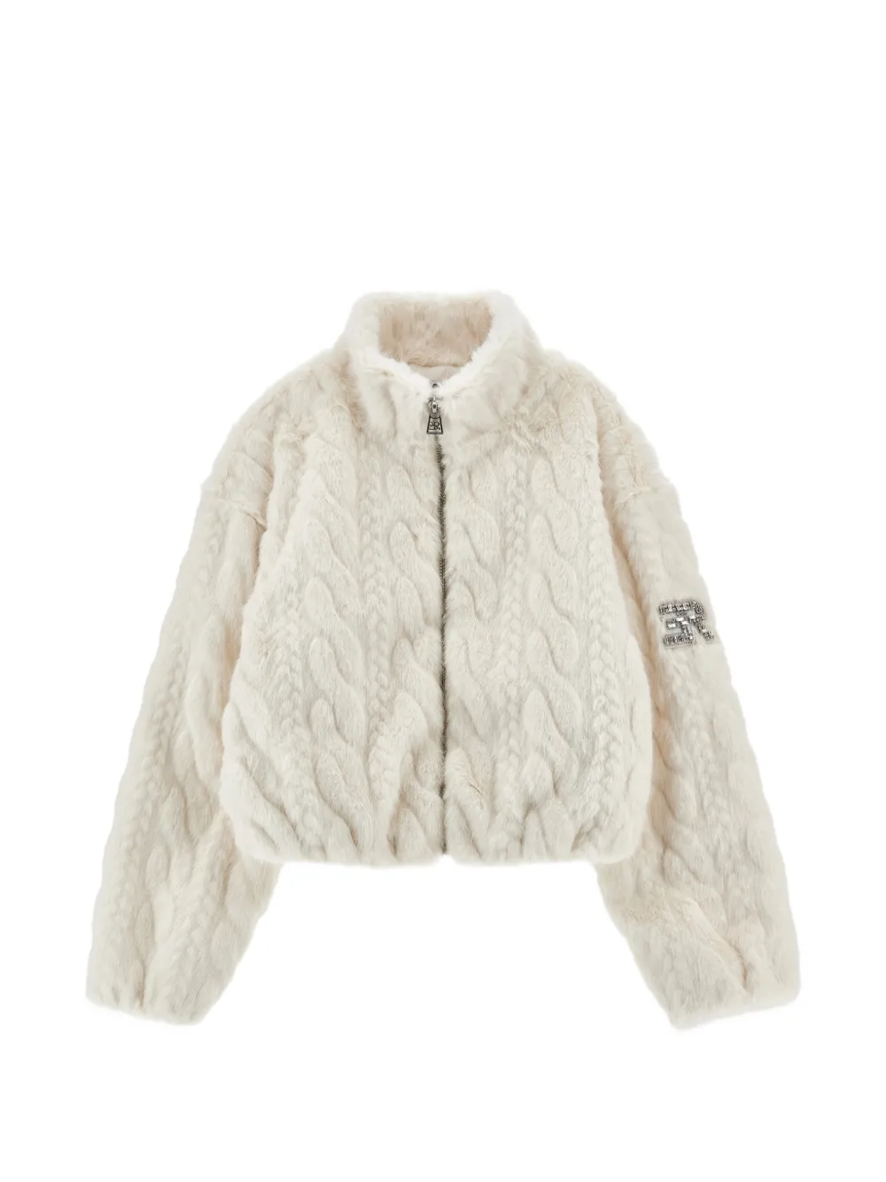 Ermanno Scervino Junior Giacca in maglia a trecce - Toni neutri