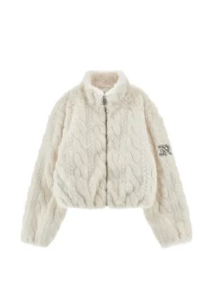 chloe キッズ14 美品フェイクファージャケット Chloé Kids faux-fur Jacket | White | FARFETCH