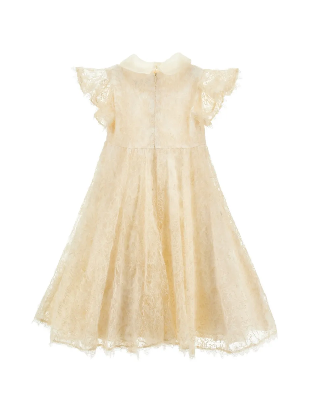 Ermanno Scervino Junior Jurk met strikdetail Beige