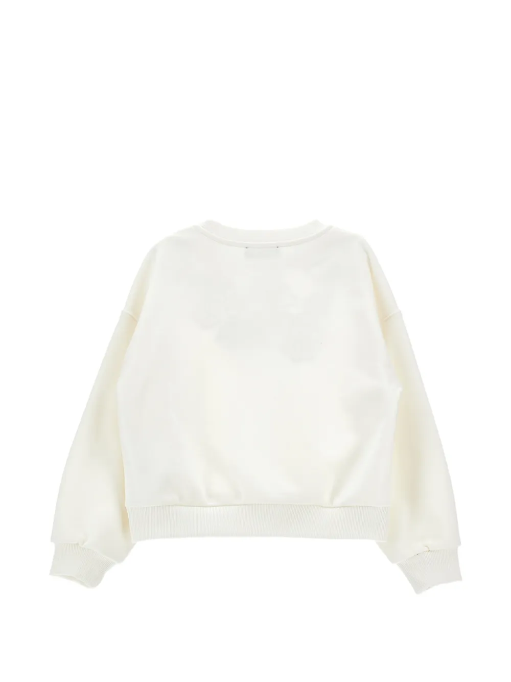Ermanno Scervino Junior Sweater met geborduurde bloemen Beige