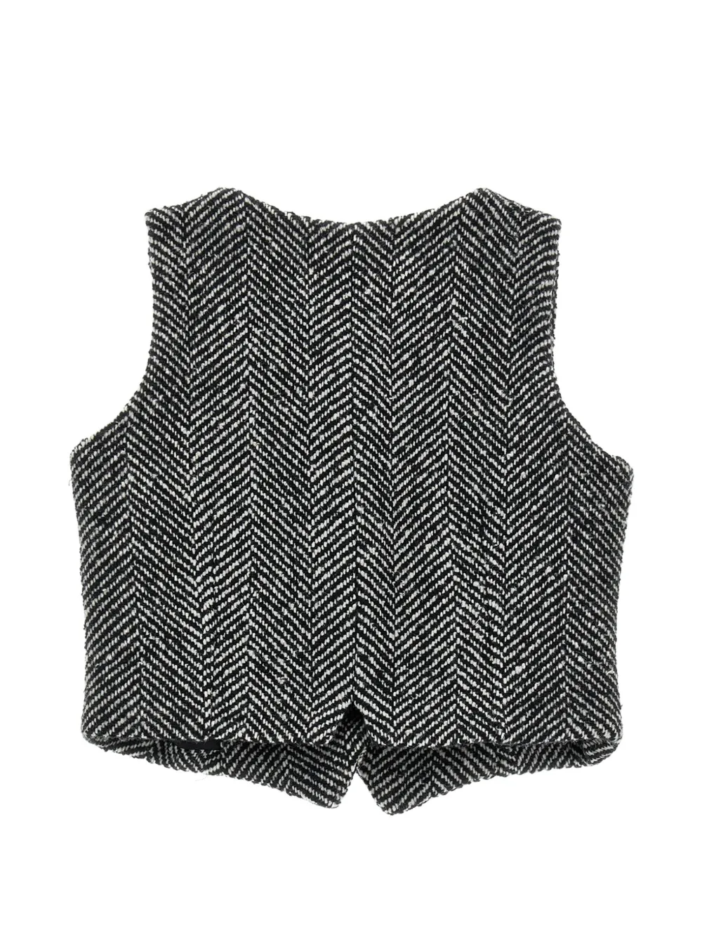Ermanno Scervino Junior Gilet met visgraat patroon Zwart