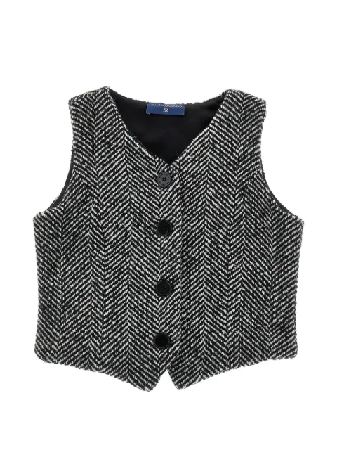 Ermanno Scervino Junior herringbone-pattern waistcoat