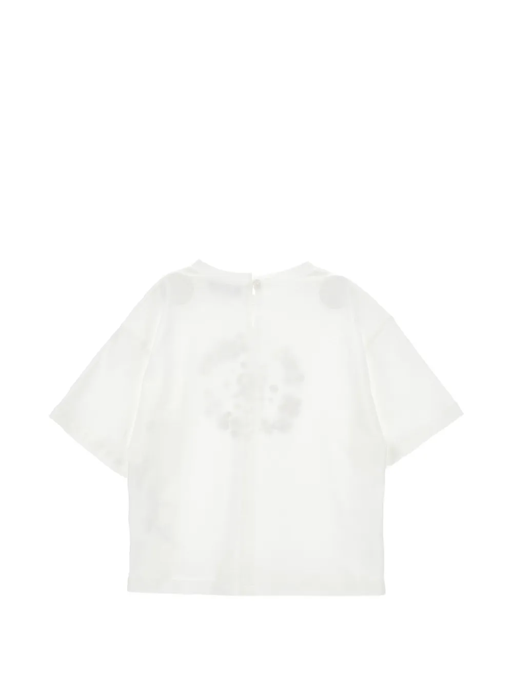 Ermanno Scervino Junior T-shirt met geborduurde bloemen en monogram Wit