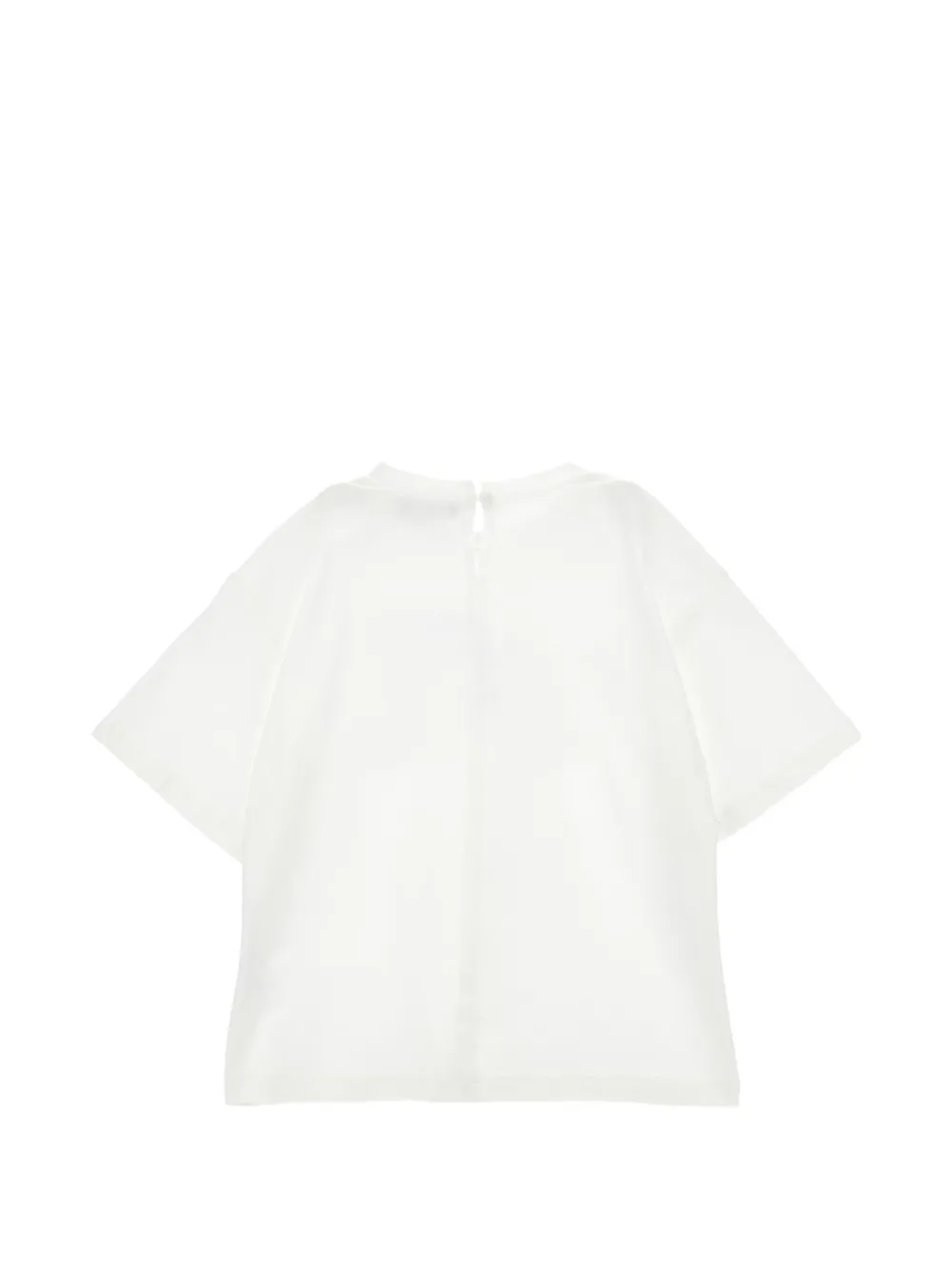 Ermanno Scervino Junior T-shirt met bloemenprint en logo Wit