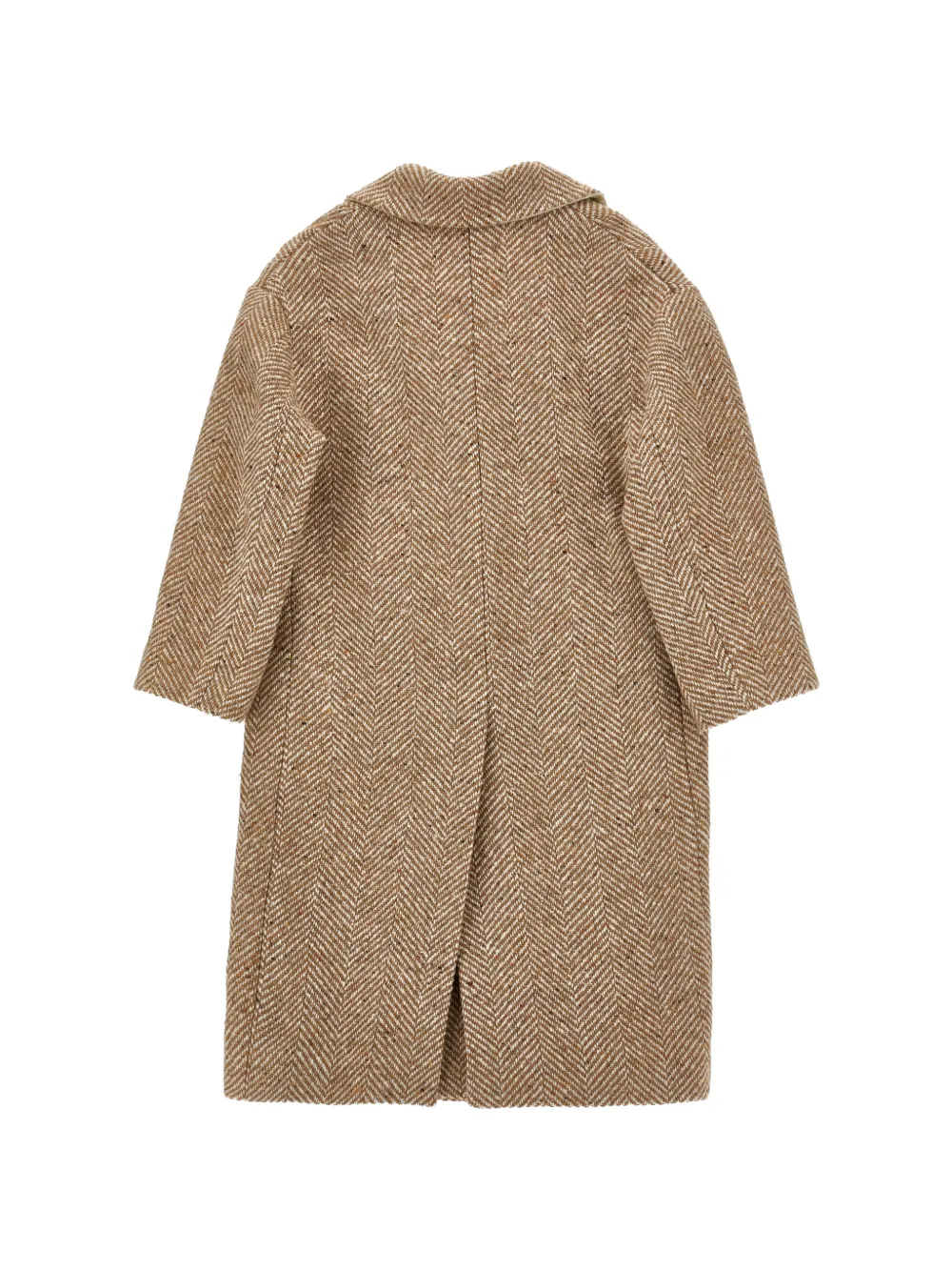 Ermanno Scervino Junior Jas verfraaid met kristallen en visgraatpatroon Beige