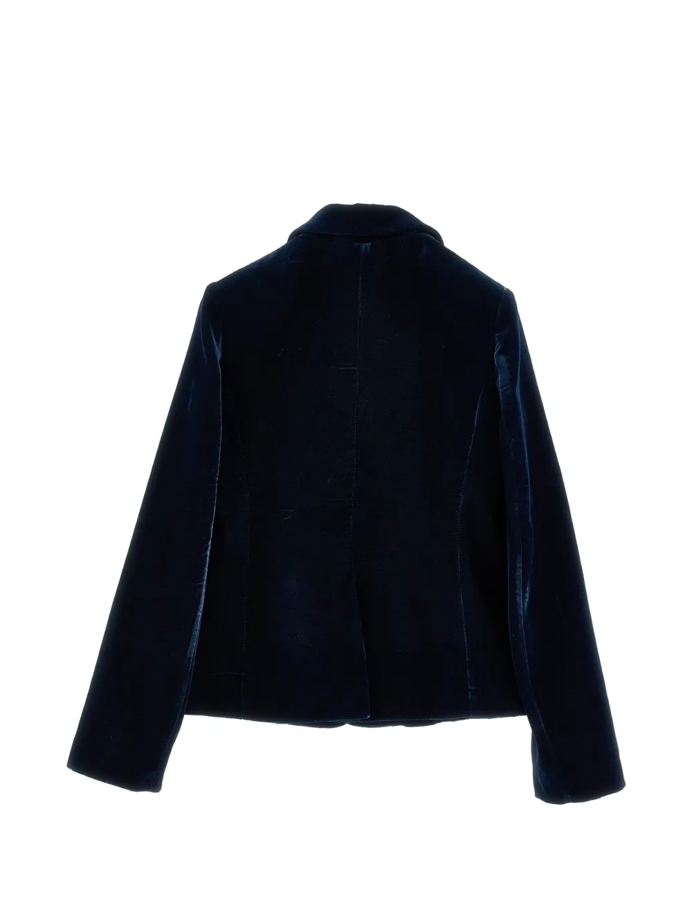 Ermanno Scervino Junior Fluwelen jack met logoplakkaat Blauw