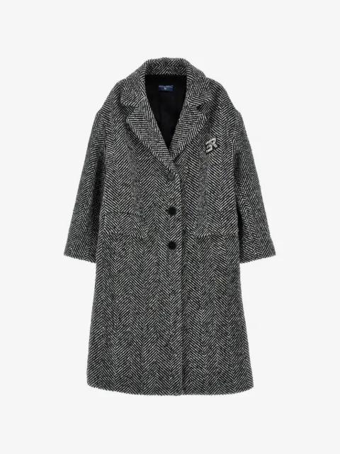 Ermanno Scervino Junior Casaco de tricô chevron com cristais