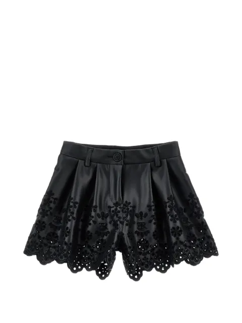 Ermanno Scervino Junior shorts con bordado inglés