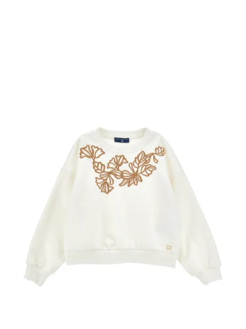 Ermanno Scervino Junior floral-embroidered sweater