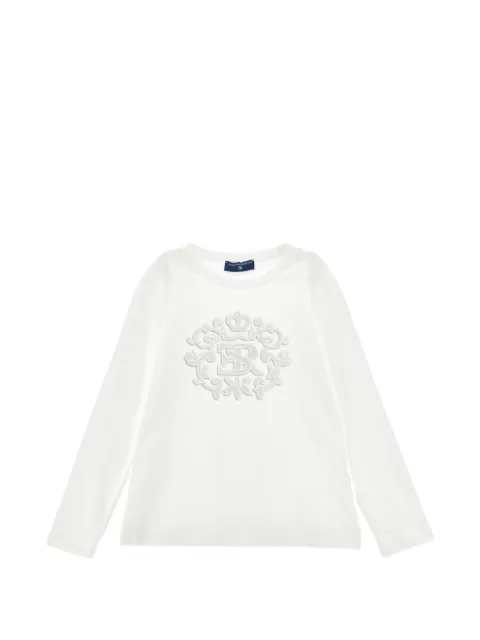 Ermanno Scervino Junior logo-embroidered long-sleeve T-shirt