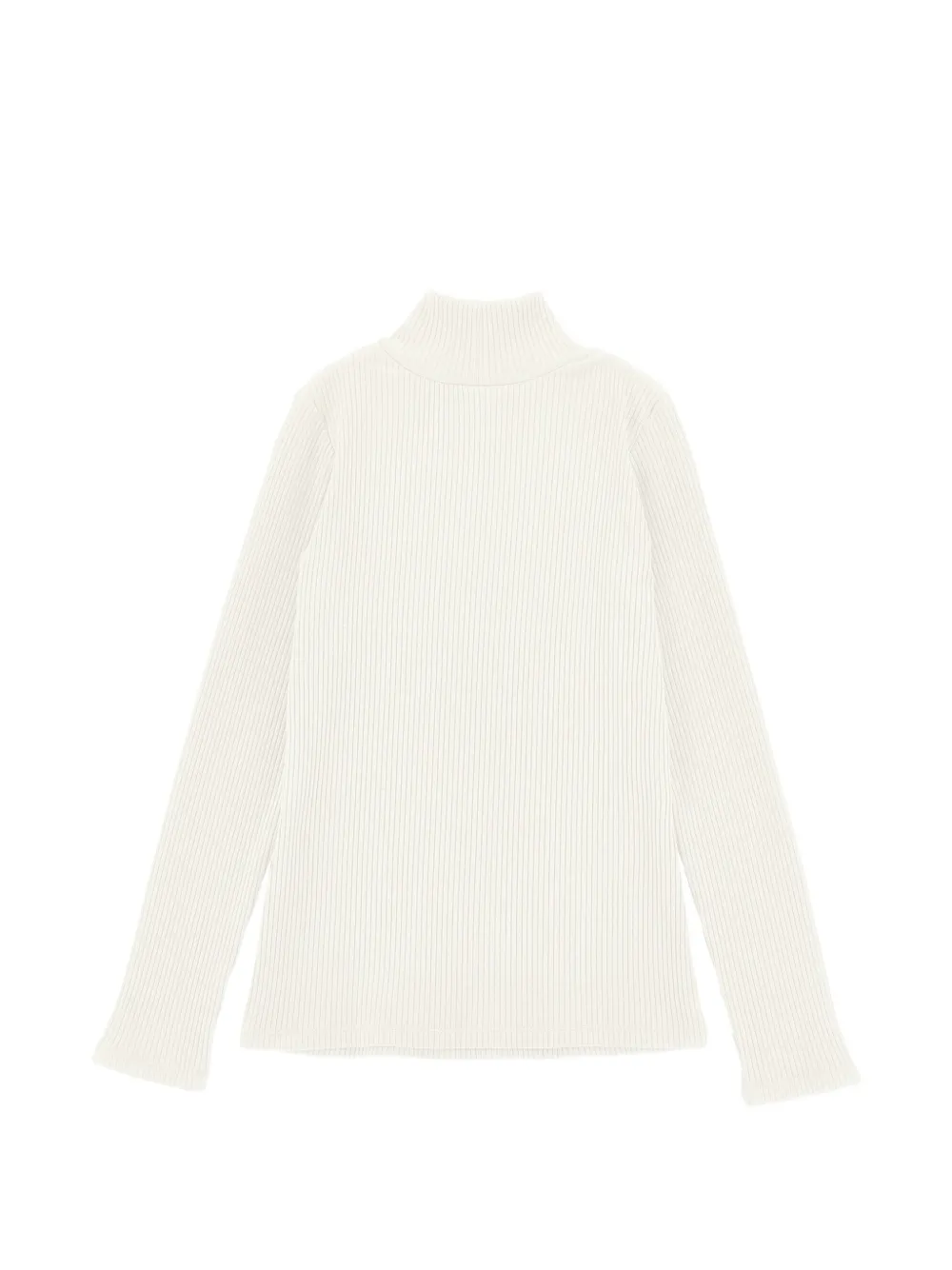Ermanno Scervino Junior Geribbelde trui met logopatch Beige