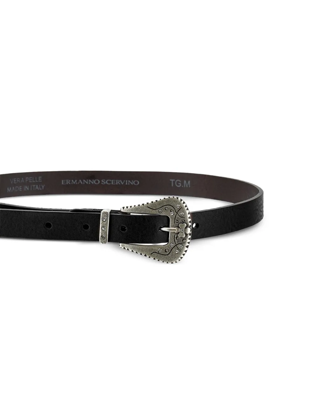 Ermanno Scervino Junior Leren riem Zwart