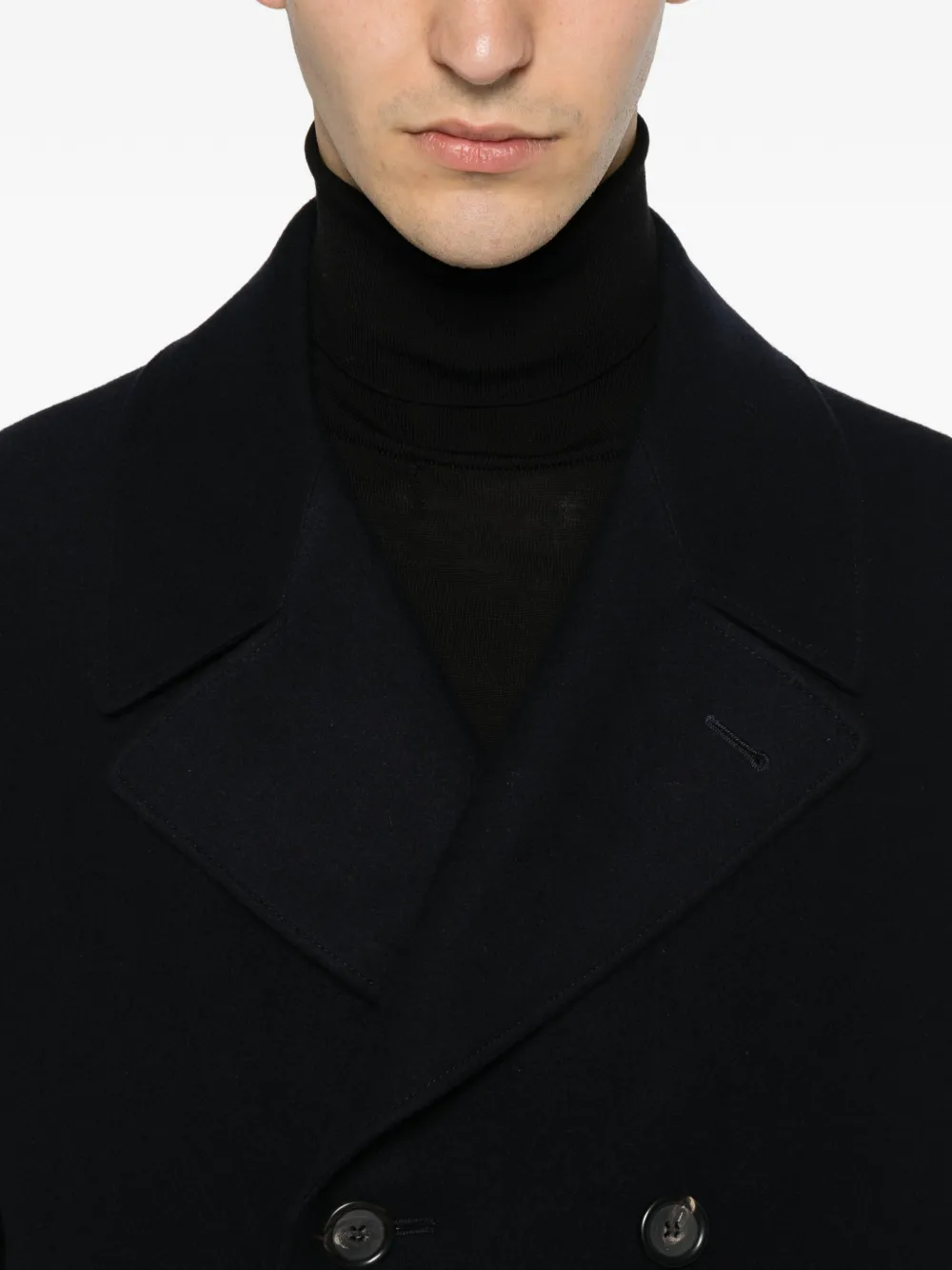 Canali Jas met dubbele rij knopen en logo-patch Blauw
