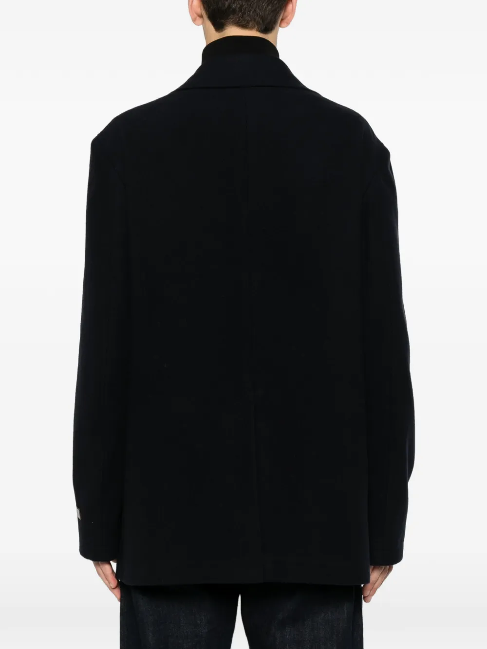 Canali Jas met dubbele rij knopen en logo-patch Blauw