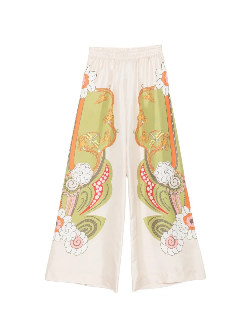 La DoubleJ graphic-print palazzo pants - Toni neutri