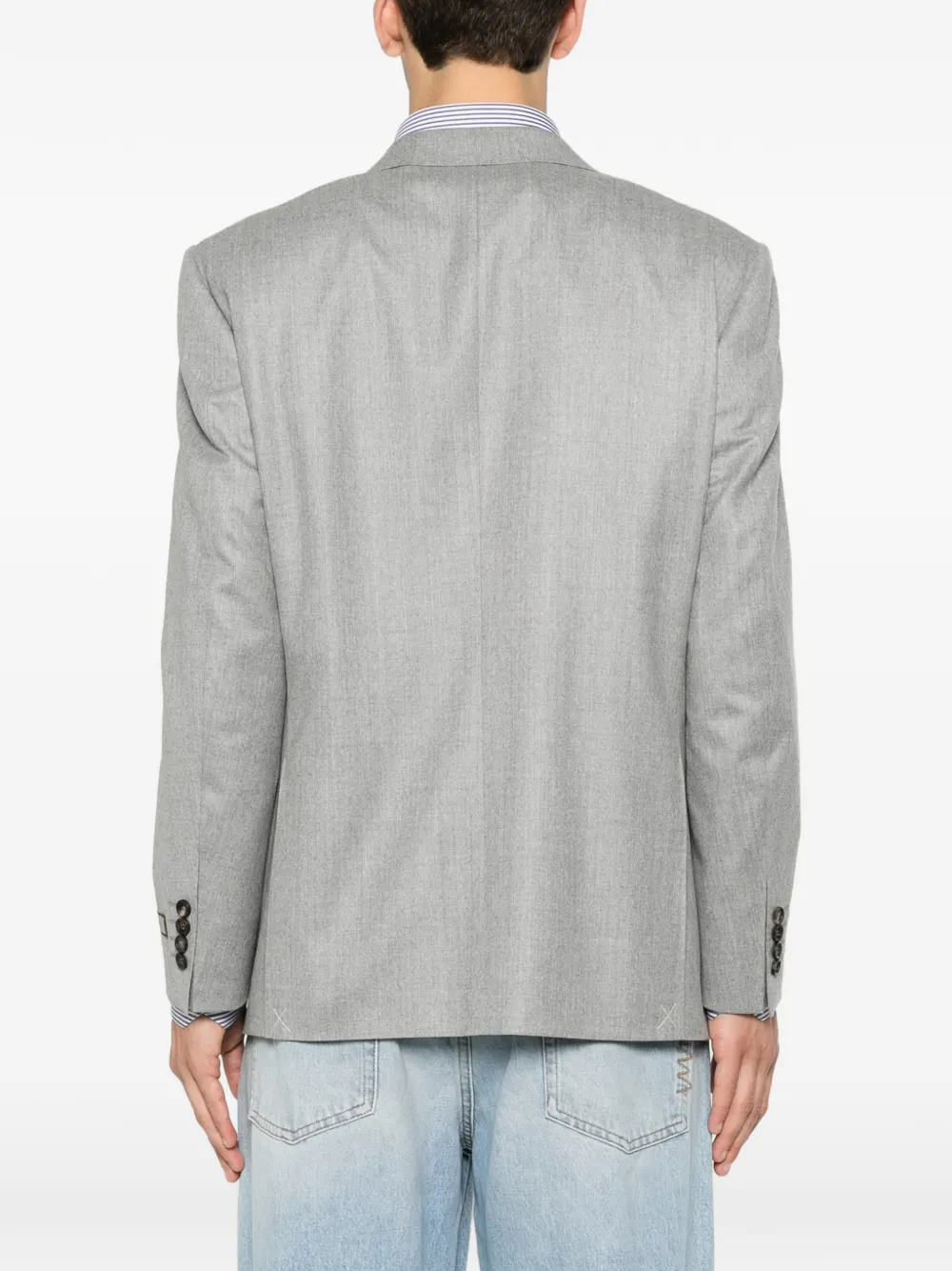 Canali Blazer met enkele rij knopen Grijs