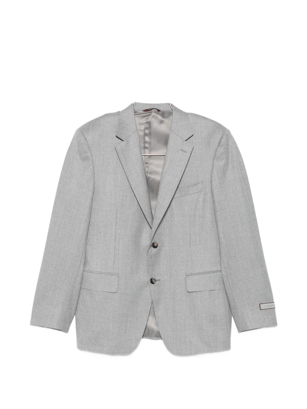 Canali notched-lapel single-breasted blazer - Grigio