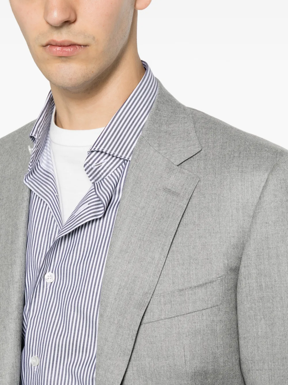 Canali Blazer met enkele rij knopen Grijs