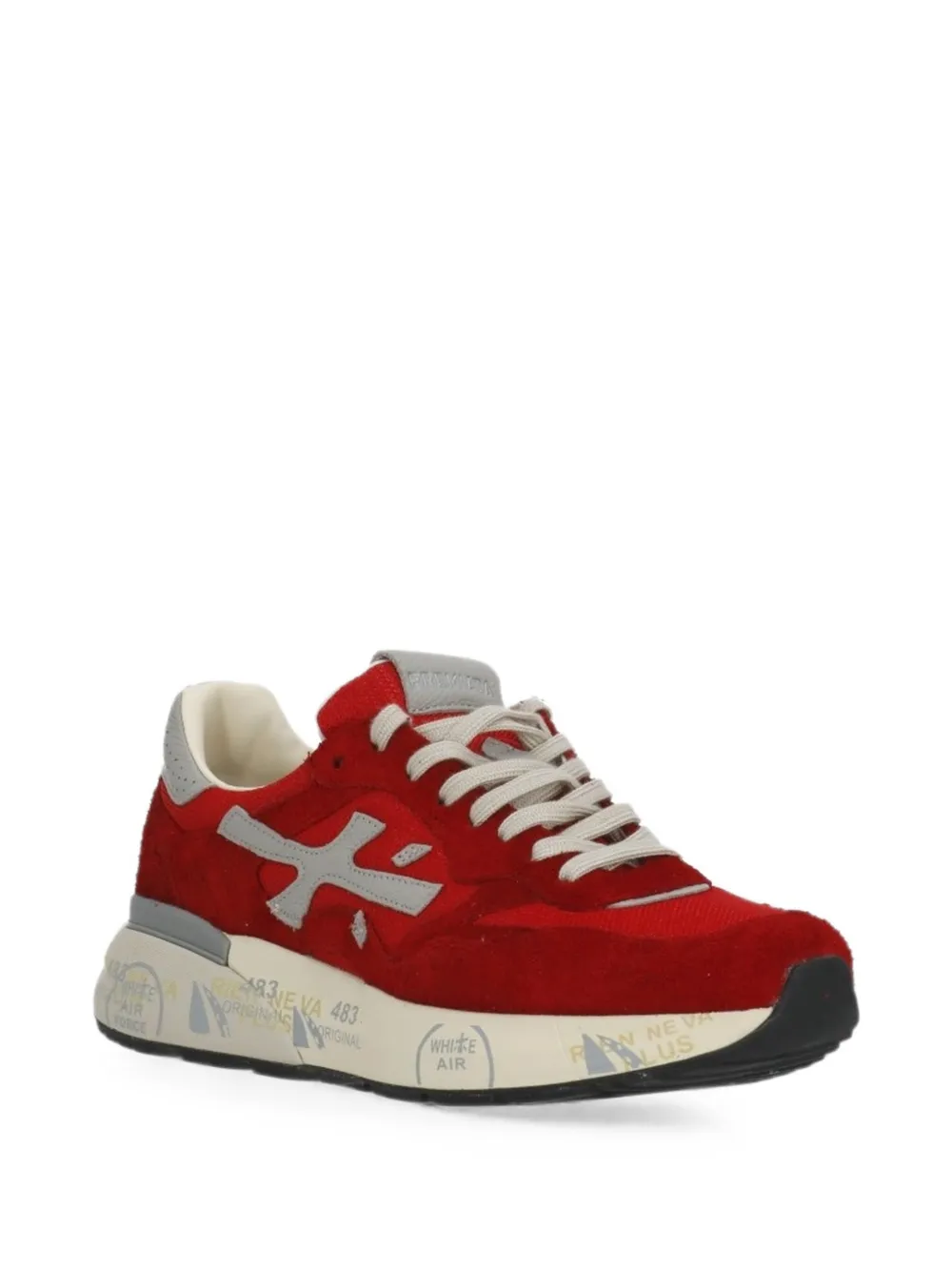 Premiata Mick logo-patch sneakers Rood