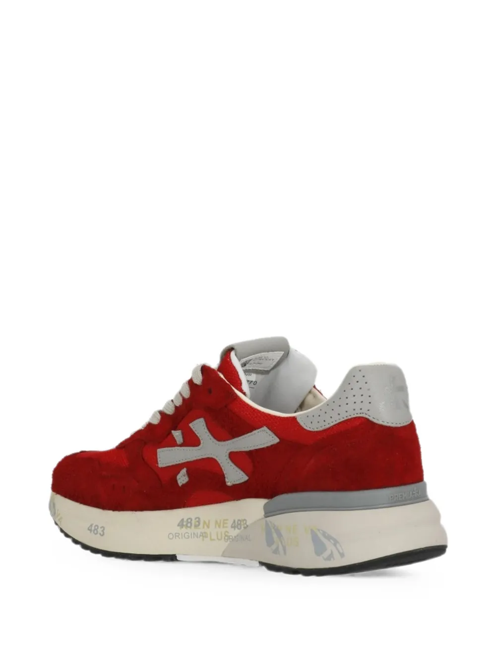 Premiata Mick logo-patch sneakers Rood