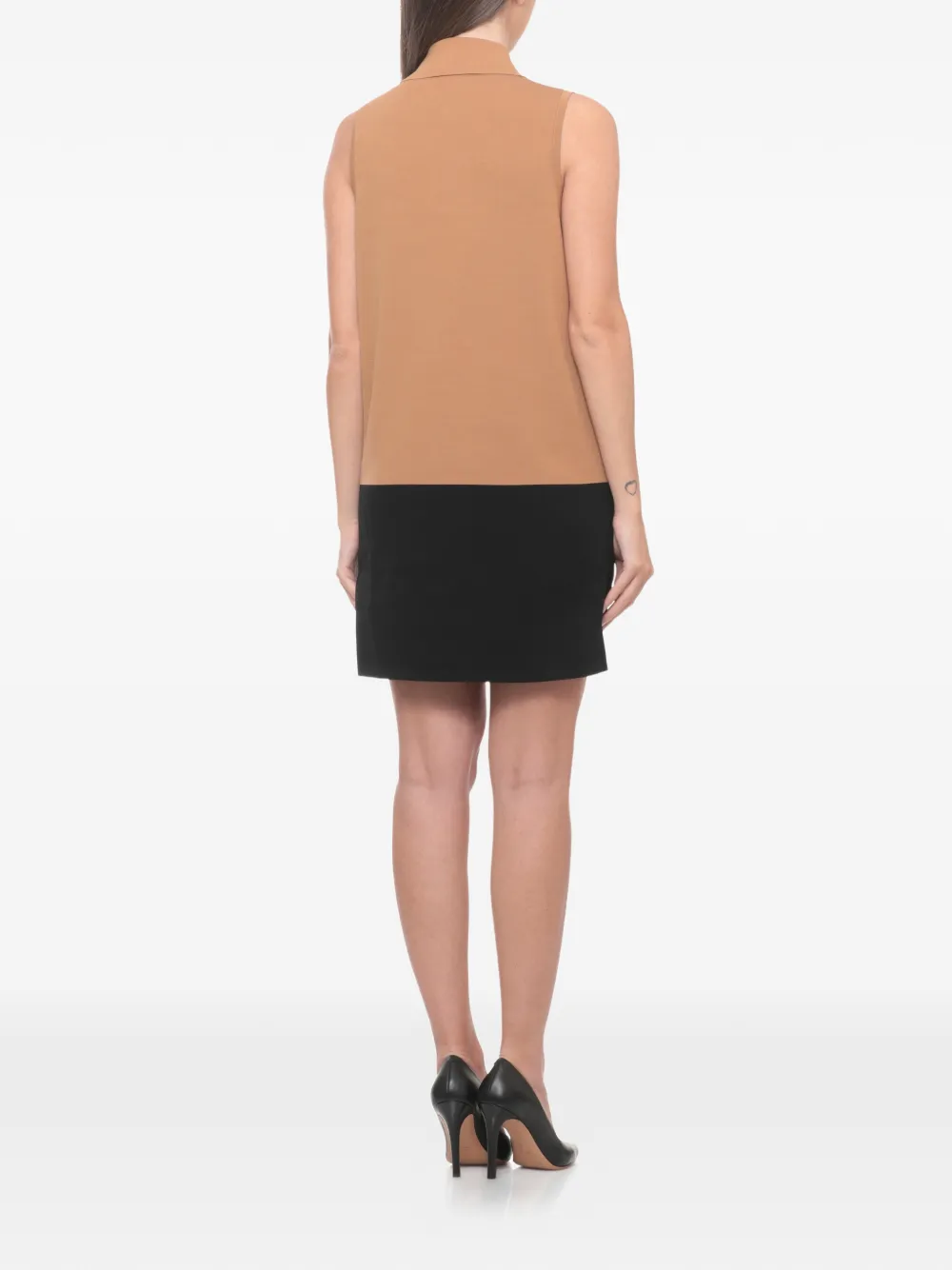 Elisabetta Franchi Mouwloze jurk Beige