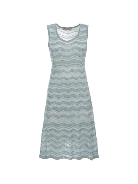 D.Exterior vestido midi de tejido chevron