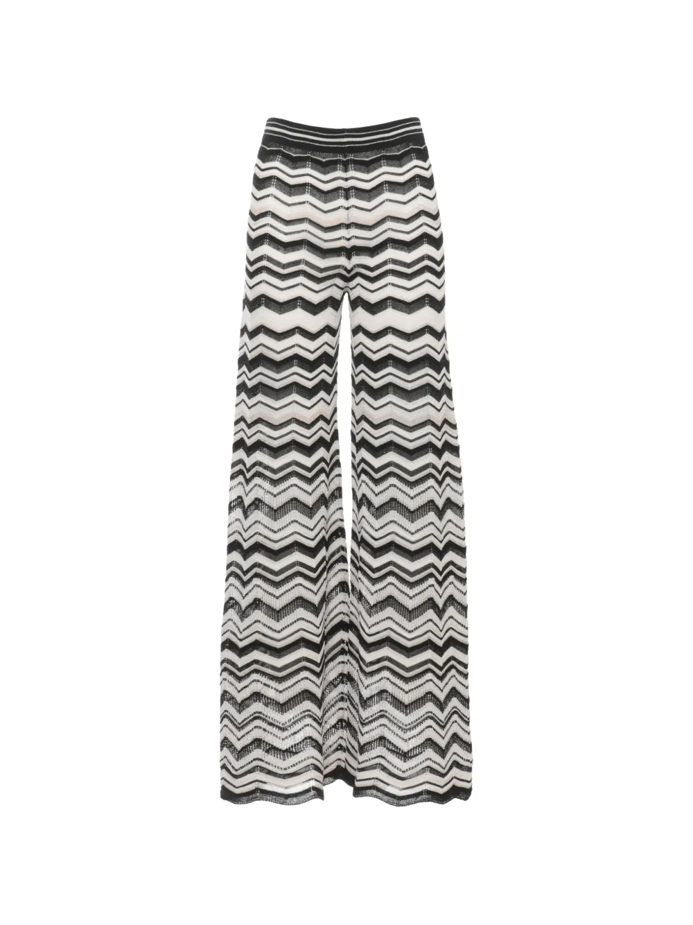 D.Exterior chevron lurex trousers - Nero