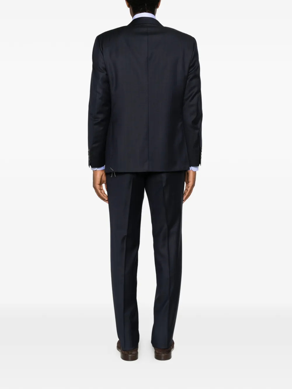 Canali Pinstripe-pattern Single-breasted Suit In Blue