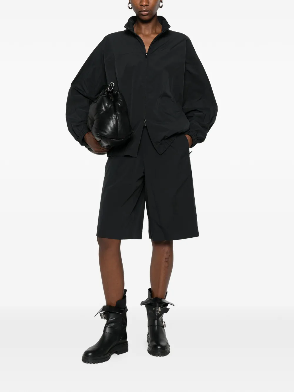 Alexander Wang Jack met geperforeerd logo en rits Zwart