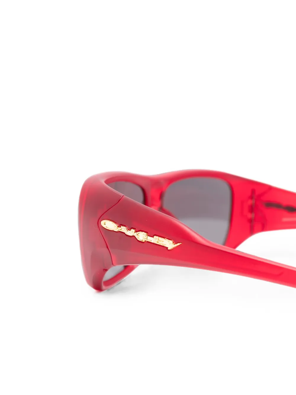 Oakley Zonnebril met vierkant montuur Rood