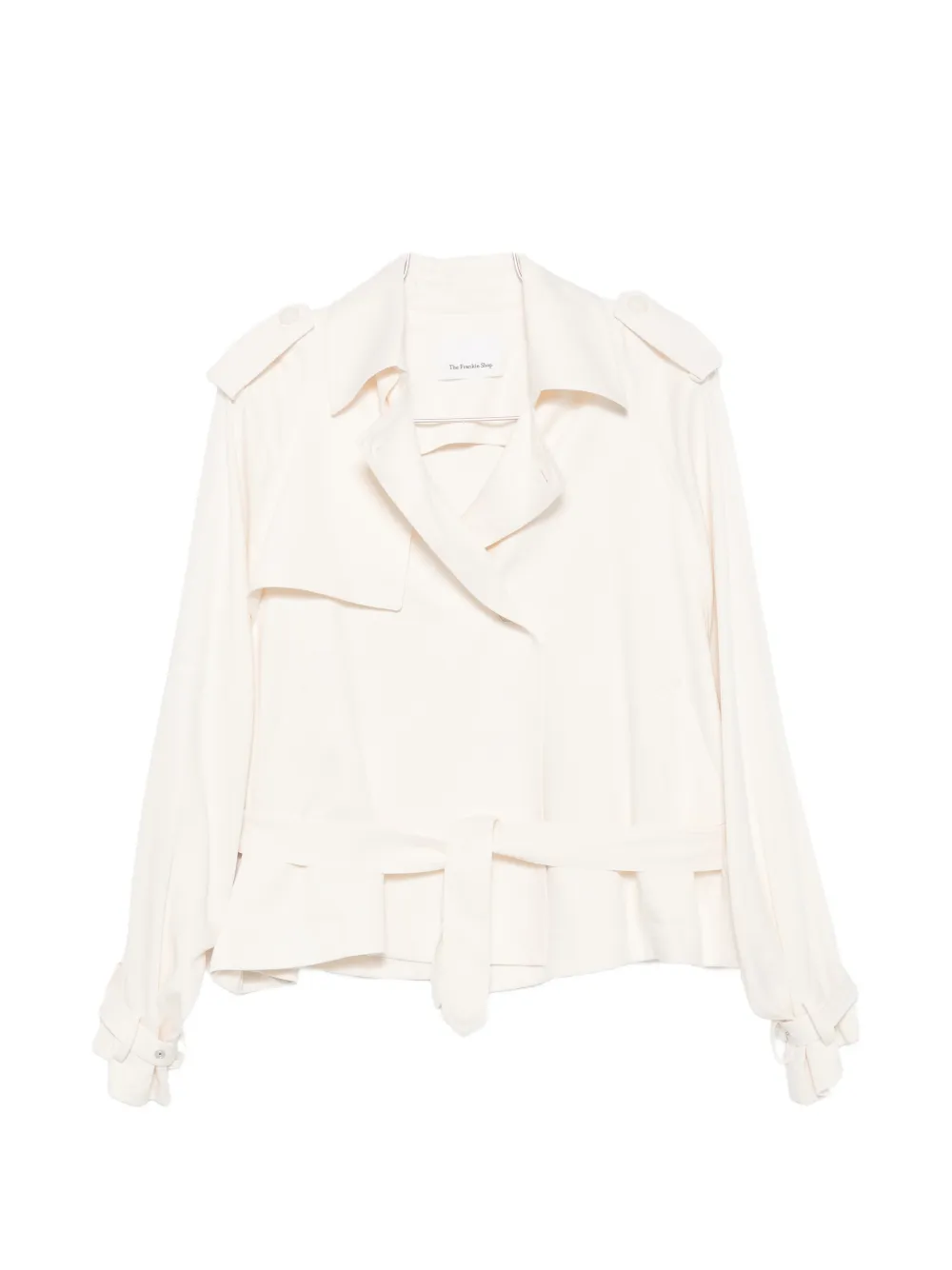 The Frankie Shop belted storm-flap jacket - Nude
