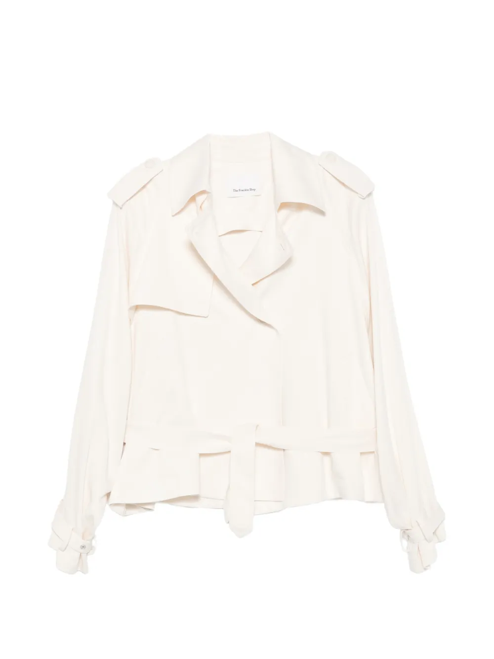 The Frankie Shop belted storm-flap jacket - Nude