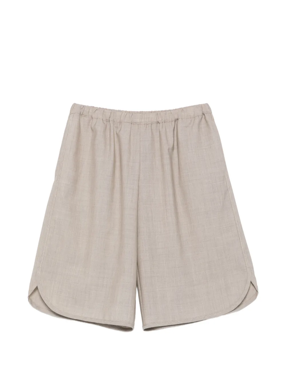 The Frankie Shop elasticated-waist curved-hem shorts - Grau